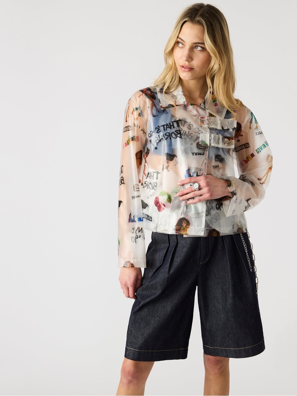 Steve Madden Sheer Tove Jacket Size Small NWT
